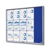 Indoor Lockable Notice Board Felt With Sliding Doors Slim - 0