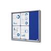 Indoor Lockable Notice Board Felt With Sliding Doors Slim - 1
