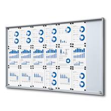 Indoor Lockable Showcase With Sliding Doors Slim With Safety Corners 21 x A4