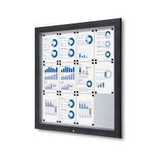 Outdoor Lockable Showcase With Gas Spring 12 x A4 Anthracite