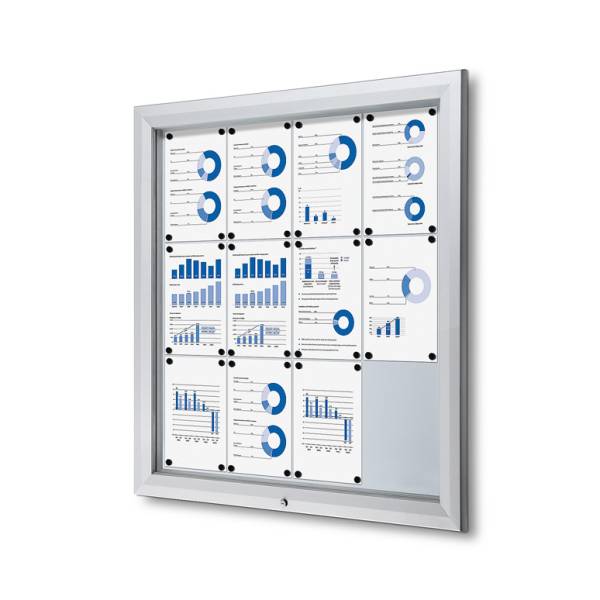 Outdoor Lockable Showcase With Gas Spring 12 x A4