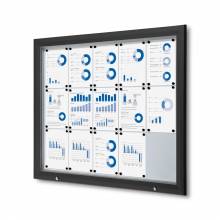 Outdoor Lockable Showcase With Gas Spring 15 x A4 Black