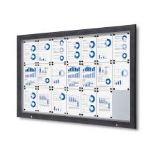 Outdoor Lockable Showcase With Gas Spring 21 x A4 Anthracite