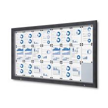 Outdoor Lockable Showcase With Gas Spring 24 x A4 Anthracite