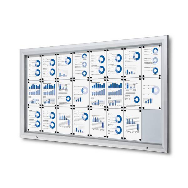 Outdoor Lockable Showcase With Gas Spring 24 x A4