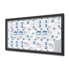 Outdoor Lockable Showcase With Gas Spring 27 x A4 Anthracite