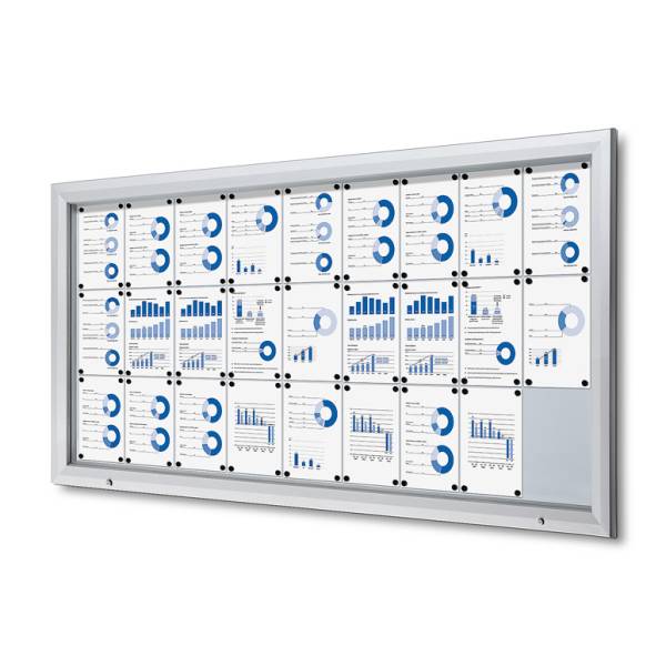 Outdoor Lockable Showcase With Gas Spring 27 x A4