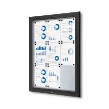 Outdoor Lockable Showcase 9 x A4 Black
