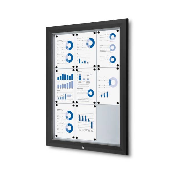 Outdoor Lockable Showcase 9 x A4 Black