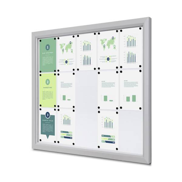 Outdoor Lockable Showcase Slim 15 x A4
