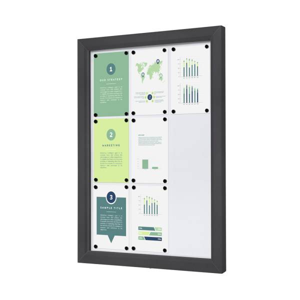 Outdoor Lockable Showcase Slim 9 x A4 Anthracite