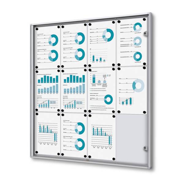 Indoor Lockable Showcase Economy 12 x A4 B1 Fire Rated