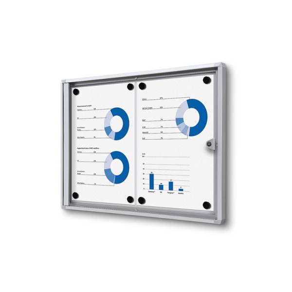 Indoor Lockable Showcase Economy 2 x A4