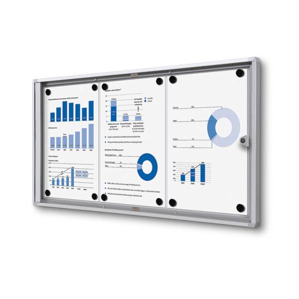 Indoor Lockable Showcase Economy 3 x A4
