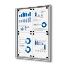 Indoor Lockable Showcase Economy 4 x A4