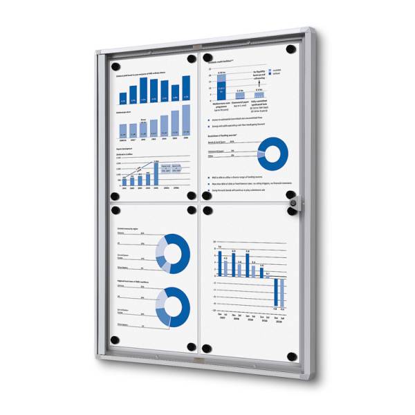 Indoor Lockable Showcase Economy 4 x A4