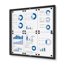 Indoor Lockable Showcase Economy 6 x A4 Black
