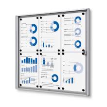 Indoor Lockable Showcase Economy 6 x A4