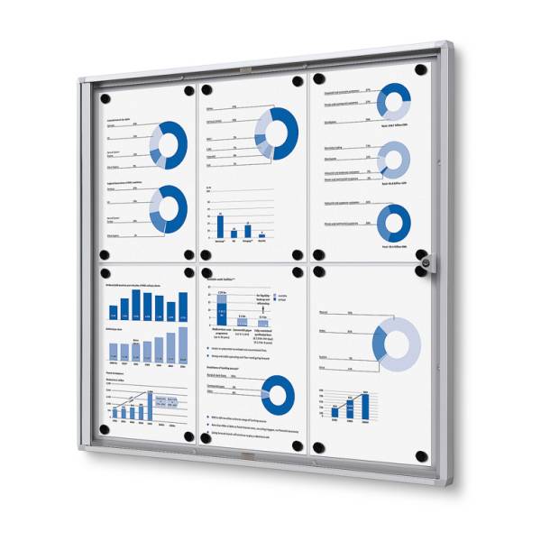 Indoor Lockable Showcase Economy 6 x A4