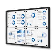 Indoor Lockable Showcase Economy 8 x A4 Black