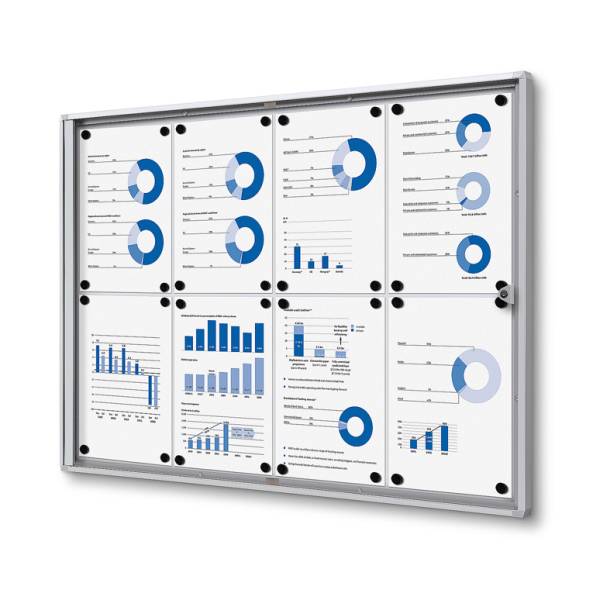 Indoor Lockable Showcase Economy 8 x A4