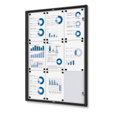 Indoor Lockable Showcase Economy 9 x A4 Black