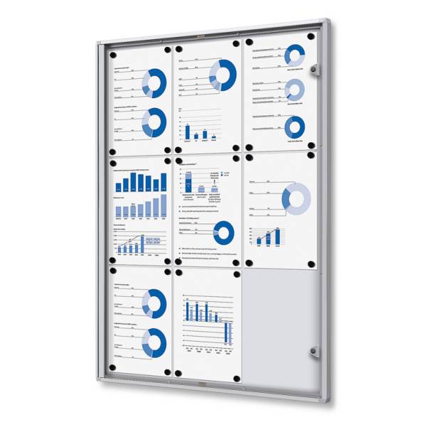 Indoor Lockable Showcase Economy 9 x A4