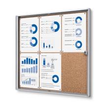 Cork Indoor Lockable Showcase Economy 6x A4
