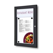 Outdoor Menu Case With Logo Panel 1 x A4 Portrait Black
