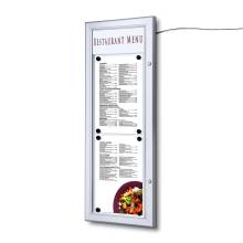 Outdoor Menu Case With Logo Panel LED 2 x A4 Portrait