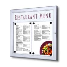 Outdoor Menu Case With Logo Panel 2 x A4 Landscape