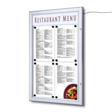 Outdoor Menu Case With Logo Panel LED 4 x A4 Portrait