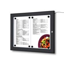 Black Outdoor Menu 2 x A4 LED