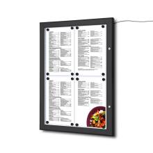 Black Outdoor Menu 4 x A4 LED