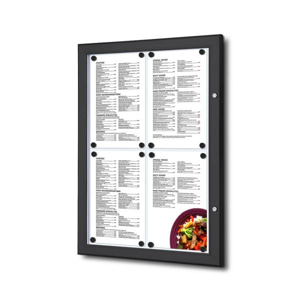 Black Outdoor Menu / LED