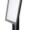 Black Freestanding Menu Pole LED Illuminated 4x A4 - 6