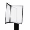 Black Freestanding Menu Pole LED Illuminated 4x A4 - 7