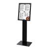 Black Freestanding Menu Pole LED Illuminated 4x A4 - 0