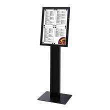 Black Freestanding Menu Pole / LED