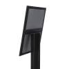 Black Freestanding Menu Pole LED Illuminated 4x A4 - 4