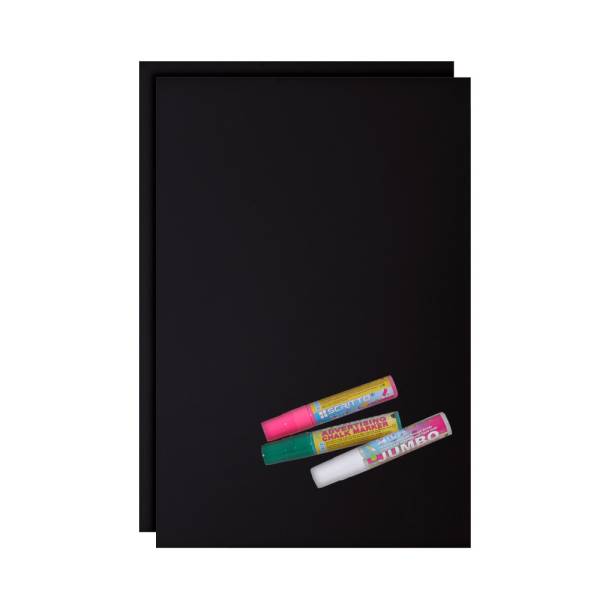 Set of 2 Black Writing Foils And 3 Chalk Pens A2