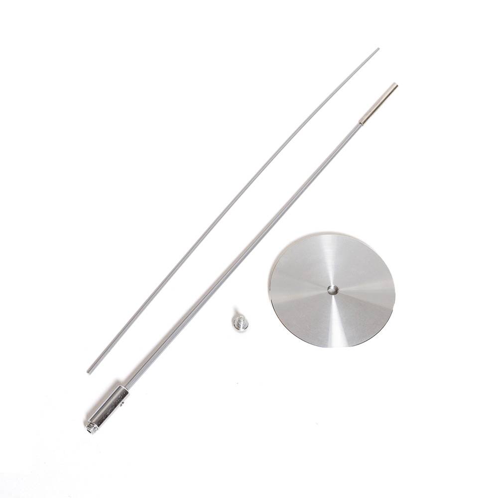 Stainless Steel Flagpole 25mm x 80cm complete with Surface Mount Base 