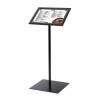 Black Lockable Menu Stand LED Illuminated 2x A4 - 0