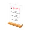 Wooden T Stand Menu Holder Portrait A4 - 0