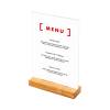 Wooden T Stand Menu Holder A6 Portrait - 0