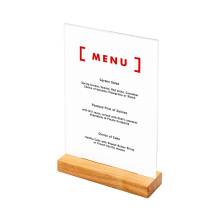 Wooden T Stand Menu Holder Portrait A4