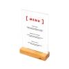 Wooden T Stand Menu Holder Portrait A4 - 1