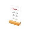 Size: A6 (105 x 148 mm) Wooden T Stand Menu Holder - 2