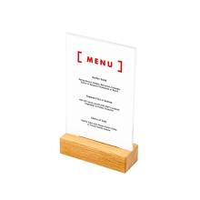 Wooden T Stand Menu Holder A6 Portrait