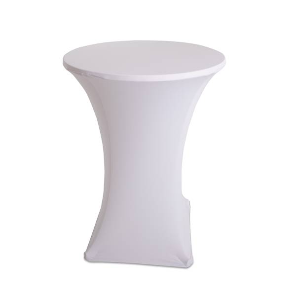 Table Cover Standing 90 cm Round White
